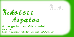 nikolett aszalos business card